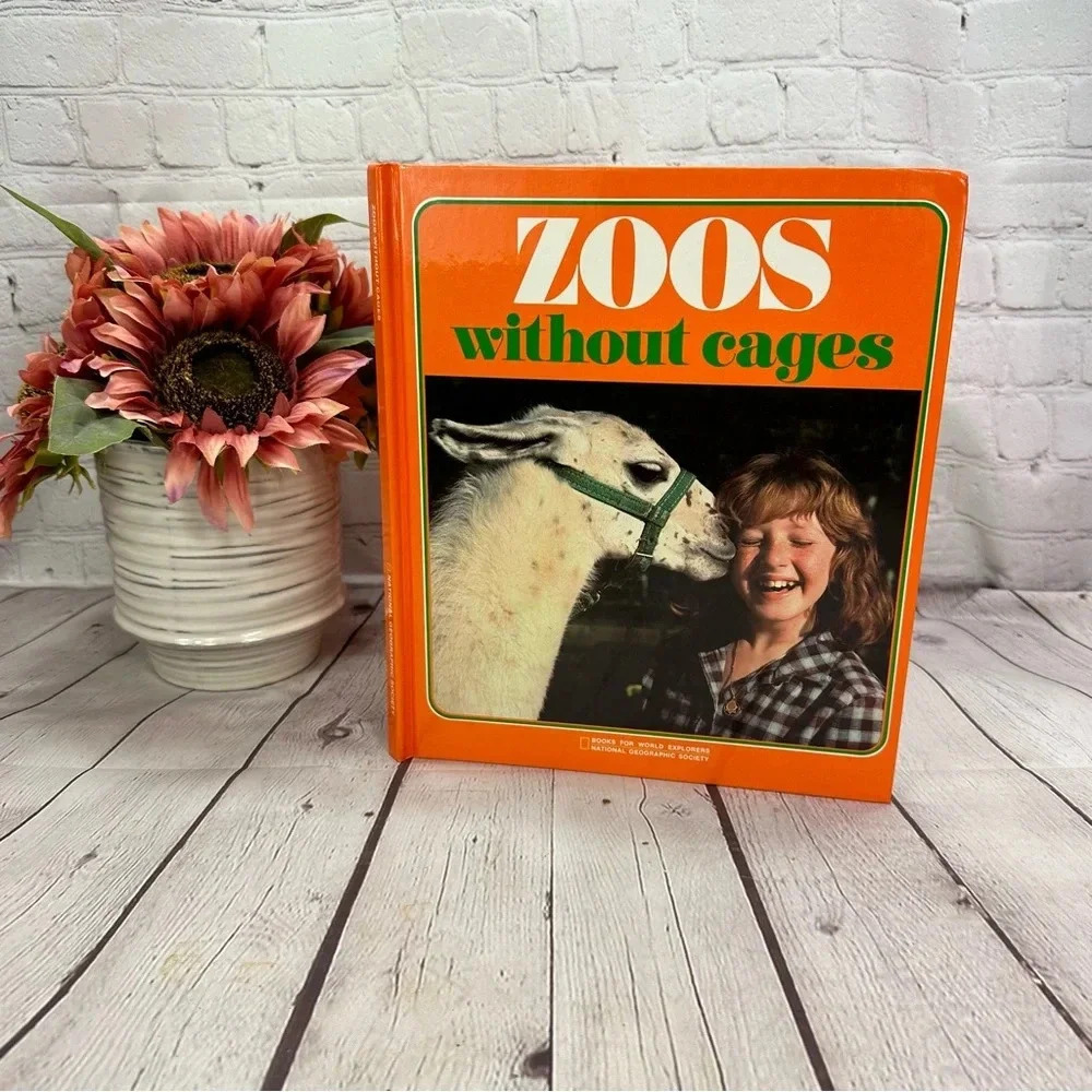 Vintage 1981 National Geographic zoos without cages book